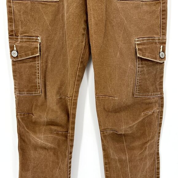 Dickies Cargo Pants Size 1/25 Canvas Workwear Y2K Skater Grunge Tan Brown Womens - Picture 2 of 12